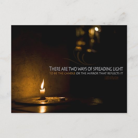 エディス感動的ウォートン引用文「ライト」 ポストカード (正面)