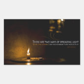 エディス感動的ウォートン引用文「ライト」 長方形シール (正面)