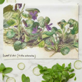 エディス・ホールデンの「Nature Notes, Violets」 テオタオル キッチンタオル (折り畳み)