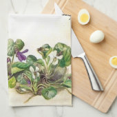 エディス・ホールデンの「Nature Notes, Violets」 テオタオル キッチンタオル (四つ折り)
