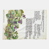 エディス・ホールデンの「Nature Notes, Violets」 テオタオル キッチンタオル (横)