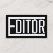 エディタの単語の白黒 名刺 (正面)