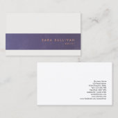 エディタプリントパブリッシエレガントングバイオレットストライプ 名刺 (正面/裏面)