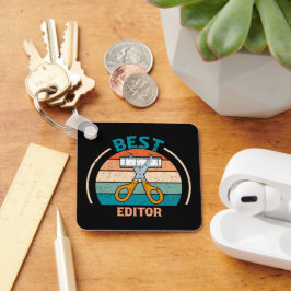 エディタ最高のー – レトロスタイルキーチェーン キーホルダー