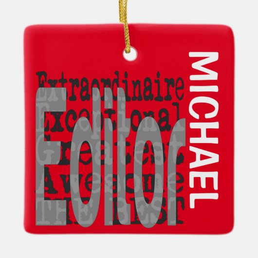 エディタExtraordinaireカスタム セラミックオーナメント (正面)