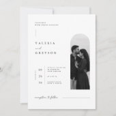 エディトリアルアーチフォト結婚式招待状 招待状 (正面)