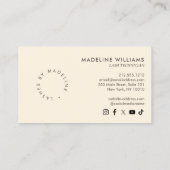 エディトリアルシック文字ラッシュズアイボリー/ブラウン 名刺 (裏面)
