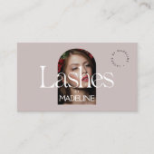 エディトリアルシック文字ラッシュズ赤面マウヴ 名刺 (正面)