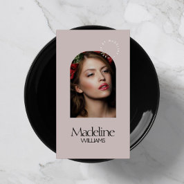 エディトリアルシック美しいサロンメイクアップアーティストマウヴ 名刺