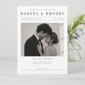 エディトリアルスタイルの結婚式写真招待状テンプレート 招待状 (スタンド正面)