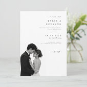エディトリアルフォト結婚式招待状テンプレート. 招待状 (スタンド正面)