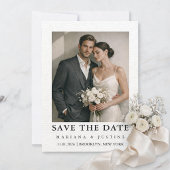 エディトリアル ミニマリスト 冬の結婚式 写真 セーブザデート
