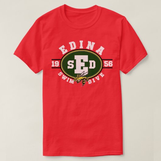 エディナスイムダイブチーム6 Tシャツ (デザイン正面)