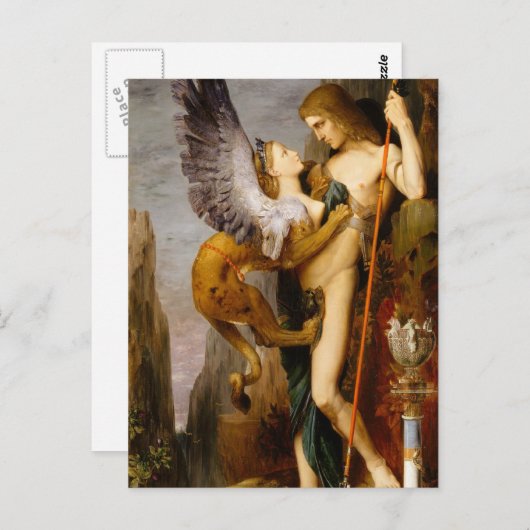 エディプスとスフィンクス ポストカード (正面/裏面)