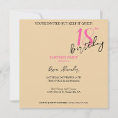 エディモダンプンクロックガールサプライズ誕生日パーティー 招待状 (裏面)