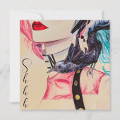 エディモダンプンクロックガールサプライズ誕生日パーティー 招待状 (正面)