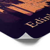 エディンバラのミニマルなヴィンテージのポスターアート ポスター (角)