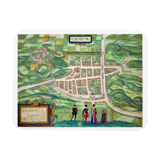 エディンバラの地図， 'シビタスオルビステラルム'から マグネット (横)