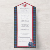 エディンバラオリジナルスコットランドタータンチェック オールインワン招待状 (内側)