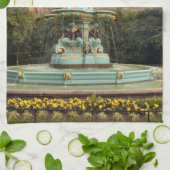 エディンバラキャッスルファウンテンプリンセス通りガーデン キッチンタオル (折り畳み)