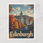 エディンバラスコットラクラシックンドレトロヴィンテージトラベル ポストカード (正面)