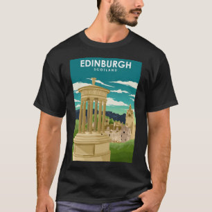エディンバラスコットラミニマルンドヴィンテージ旅行ポスター Tシャツ