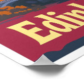 エディンバラスコットランドアートヴィンテージトラベルイラストレーション ポスター (角)