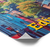 エディンバラスコットランドアートヴィンテージトラベル ポスター (角)