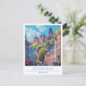 エディンバラスコットランドアートヴィンテージトラベル ポストカード (スタンド正面)