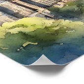 エディンバラスコットランドキャッスルウォーターカラートラベル ポスター (角)