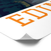 エディンバラスコットランドキャッスルレトロヴィンテージトラベル ポスター (角)