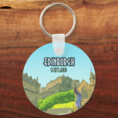 エディンバラスコットランドキャッスル統一されたキングダムヴィンテージ キーホルダー (正面)