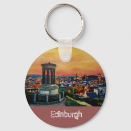 エディンバラスコットランドスカイラインアットデュスク キーホルダー