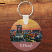 エディンバラスコットランドスカイラインアットデュスク キーホルダー (正面)