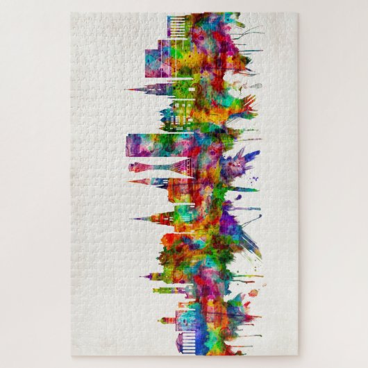 エディンバラスコットランドスカイライン ジグソーパズル (縦)