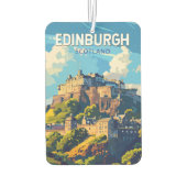 エディンバラスコットランドトラベルアートヴィンテージ カーエアーフレッシュナー (裏面)