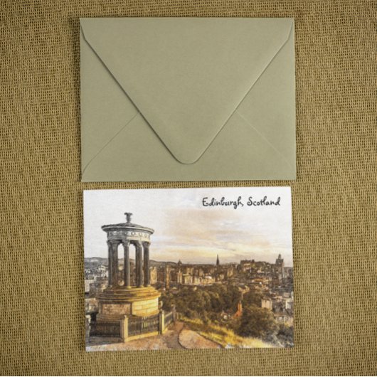 エディンバラスコットランドパノラマビューヴィンテージトラベル ポストカード
