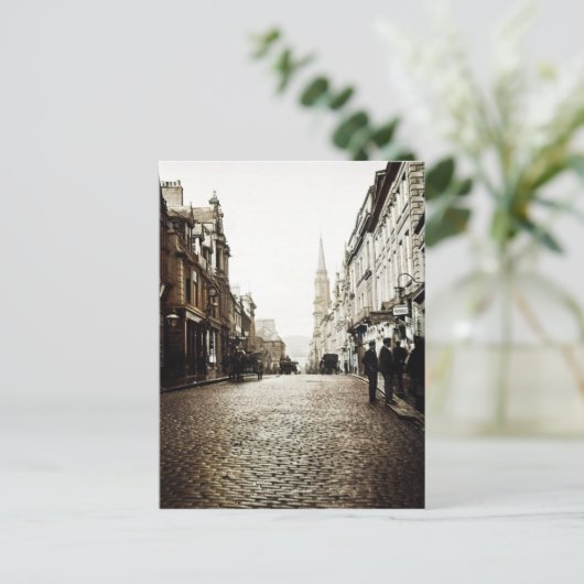 エディンバラスコットランドメイボレ通りシーン1910 ポストカード (スタンド正面)