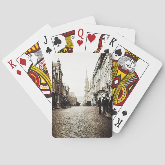 エディンバラスコットランドメイボール通りシーン1910 トランプ (裏面)