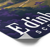 エディンバラスコットランドヴィンテージアートトラベルイラストレーション ポスター (角)