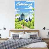 エディンバラスコットランド キャンバスプリント (インサイチュ (寝室))