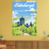 エディンバラスコットランド キャンバスプリント (インサイチュ (リビング))