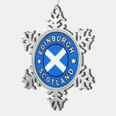 エディンバラスコットランド スノーフレークピューターオーナメント (右)