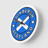 エディンバラスコットランド ラウンド壁時計 (傾斜)