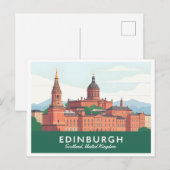 エディンバラスコットラ統一されたンドキングダムパステルトラベル ポストカード (正面/裏面)