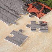 エディンバラダウンタウンシティスケープイラストレーション ジグソーパズル (側面)