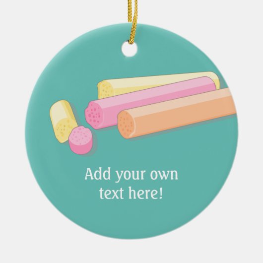 エディンバラロックキャンディ – スウィートスコティッシュトリート セラミックオーナメント (正面)