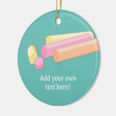 エディンバラロックキャンディ – スウィートスコティッシュトリート セラミックオーナメント (左)