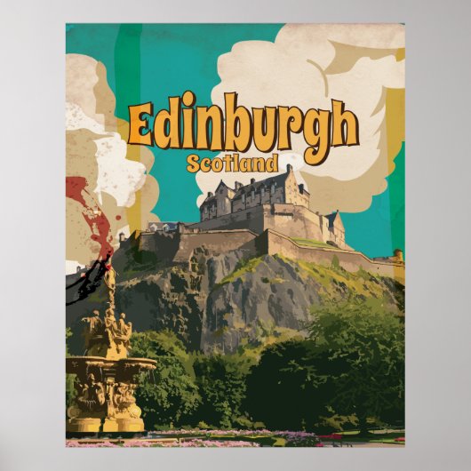 エディンバラヴィンテージ旅行ポスター ポスター (正面)