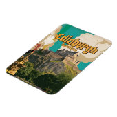 エディンバラヴィンテージ旅行ポスター マグネット (左側)